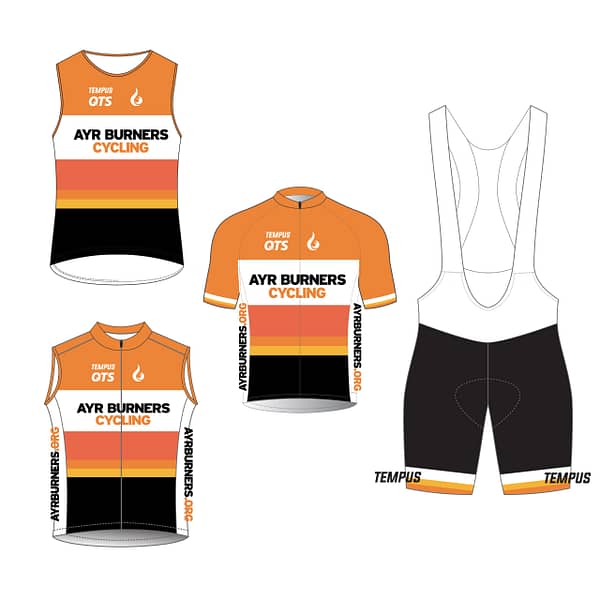 Summer Bundle Ayr Burners - Bib, Base Layer, Gilet, SS Jersey