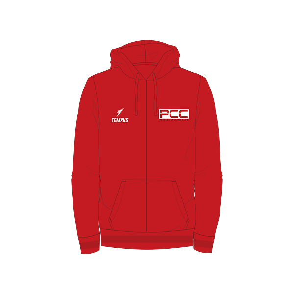 Tempus Everyday x PCC ZIP THRU HOODIE (RED)