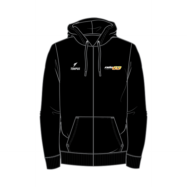 Tempus Everyday x RIDE 63 ZIP THRU HOODIE (BLACK)